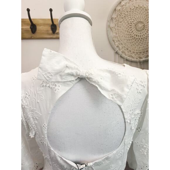 Marchesa Notte White Embroidered Minidress Size 8 NWT - Picture 9 of 12